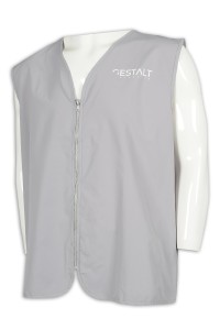 V192 custom zip vest jacket 100% polyester vest jacket supplier